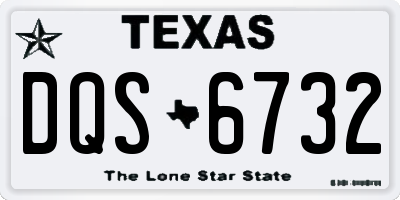 TX license plate DQS6732