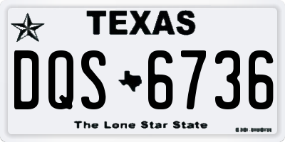 TX license plate DQS6736