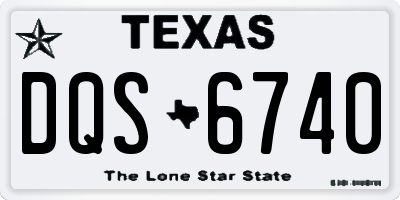 TX license plate DQS6740