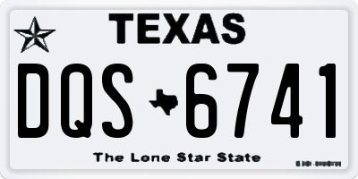 TX license plate DQS6741
