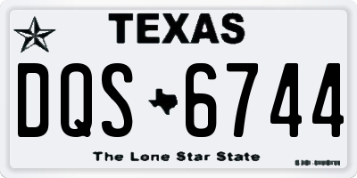 TX license plate DQS6744