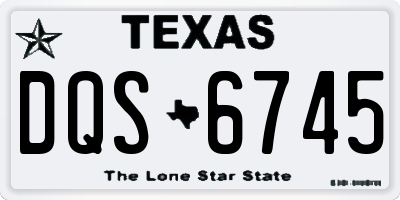 TX license plate DQS6745