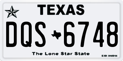 TX license plate DQS6748