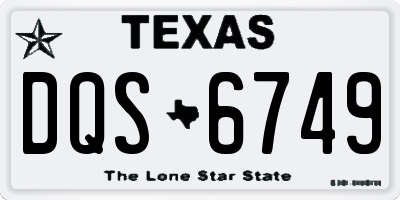 TX license plate DQS6749