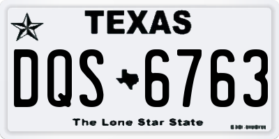 TX license plate DQS6763