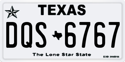 TX license plate DQS6767
