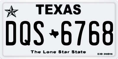 TX license plate DQS6768