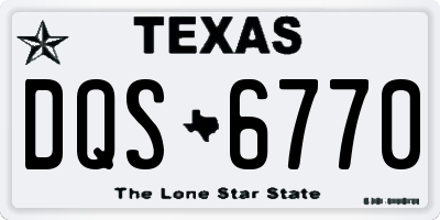 TX license plate DQS6770