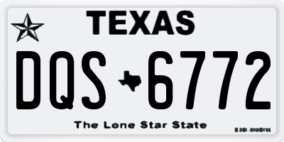 TX license plate DQS6772