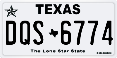 TX license plate DQS6774