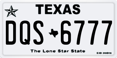 TX license plate DQS6777