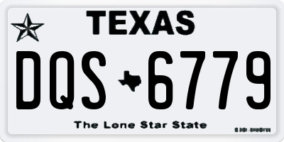 TX license plate DQS6779