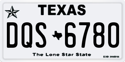 TX license plate DQS6780