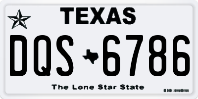 TX license plate DQS6786