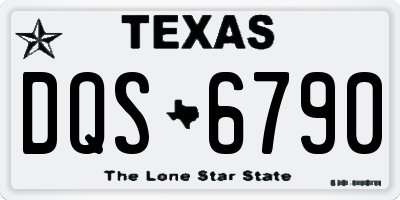 TX license plate DQS6790