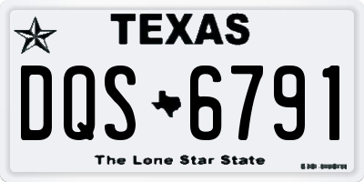 TX license plate DQS6791