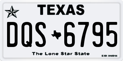 TX license plate DQS6795