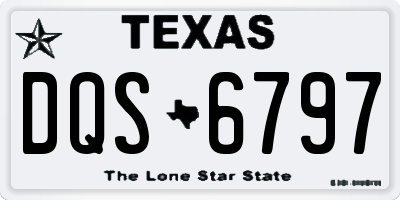 TX license plate DQS6797