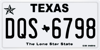 TX license plate DQS6798