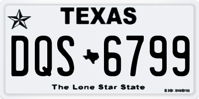 TX license plate DQS6799