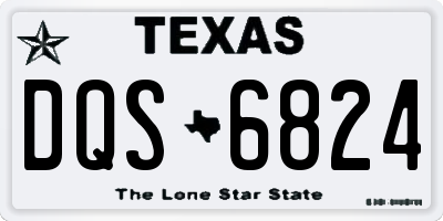 TX license plate DQS6824