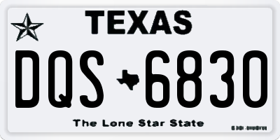 TX license plate DQS6830