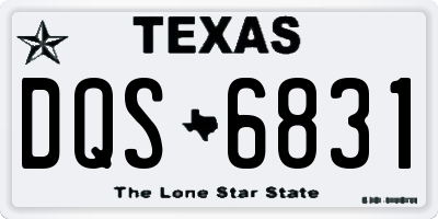 TX license plate DQS6831