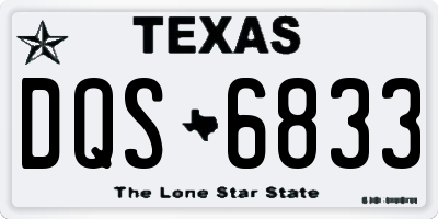 TX license plate DQS6833