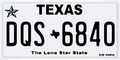 TX license plate DQS6840