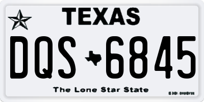 TX license plate DQS6845