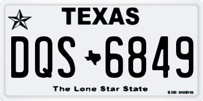 TX license plate DQS6849