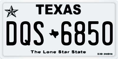 TX license plate DQS6850