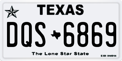 TX license plate DQS6869