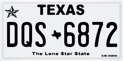 TX license plate DQS6872