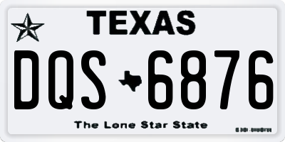 TX license plate DQS6876