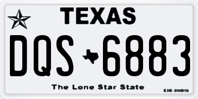 TX license plate DQS6883