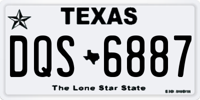 TX license plate DQS6887