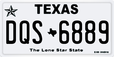 TX license plate DQS6889