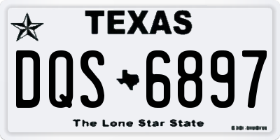 TX license plate DQS6897