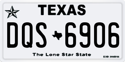 TX license plate DQS6906