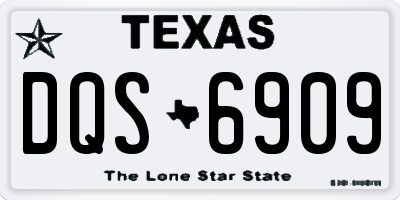 TX license plate DQS6909