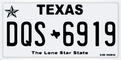 TX license plate DQS6919