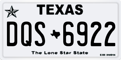 TX license plate DQS6922