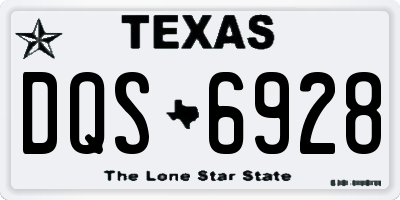 TX license plate DQS6928