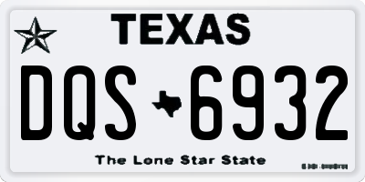 TX license plate DQS6932