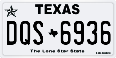 TX license plate DQS6936
