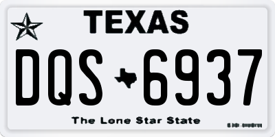 TX license plate DQS6937
