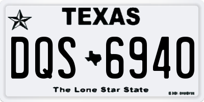 TX license plate DQS6940