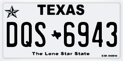 TX license plate DQS6943