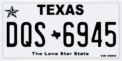 TX license plate DQS6945
